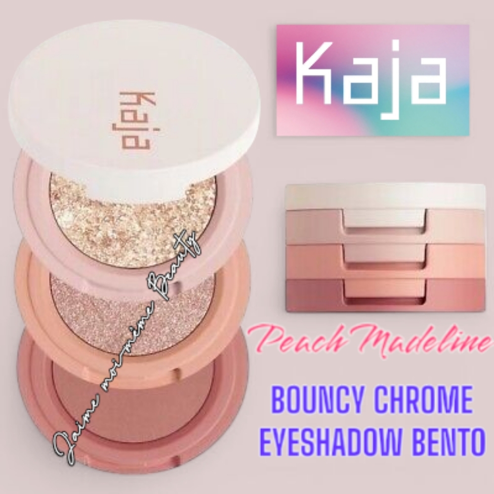 KAJA Beauty Bento Bouncy Chrome Eyeshadow Trio in Peach Madeline